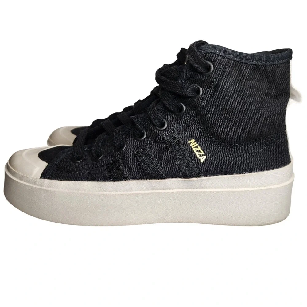 ADIDAS Originals Nizza Bonega Mid Sneakers Womens 7.5 Black White GZ4295